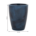 Vaso Comum de Plástico Amsterda Azul 44x34x34cm Floridis