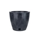 Vaso Comum de Plástico Amsterda Preto 28x32x32cm Floridis