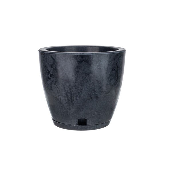 Vaso Comum de Plástico Amsterda Preto 28x32x32cm Floridis