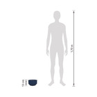 Vaso Comum de Plástico Flora Azul Macaúba 13x21x21cm Naterial