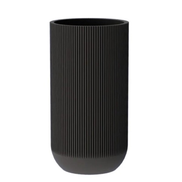 Vaso Comum de Plástico Fringe Preto 60,5x33x33cm Japi