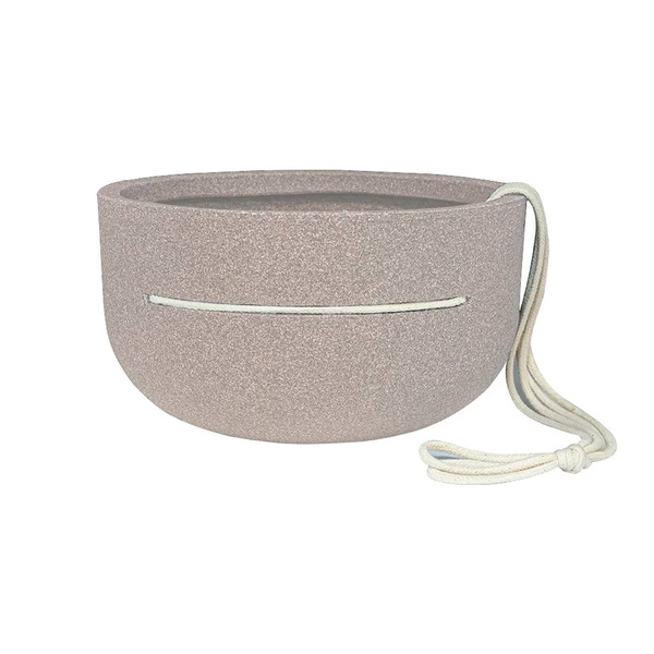 Vaso Comum de Plástico Rústico Pendente Mármore 15x28x28cm Japi