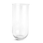 Vaso Comum de Vidro Cristal 38x18x18cm Mart