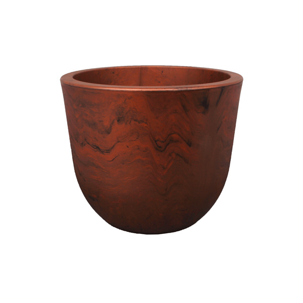 Vaso Comum dePlástico Concept Aço Corten 20x24x24cm Japi
