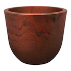 Vaso Comum dePlástico Concept Aço Corten 33,3x42x42cm Japi