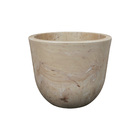 Vaso Comum dePlástico Concept Travertino 20x24x24cm Japi