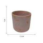 Vaso Comum Pequeno Cerâmica 6,6x8cm Rosa Floral Atlanta