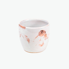 Vaso Comum Pequeno Cerâmica 9,9x12,3cm Branco Floral Atlanta