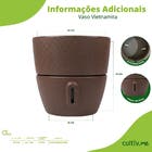 Vaso Cone Vietnamita (22x24) Cor Marrom Absoluto Brota