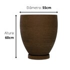 Vaso Cônico 60x55cm Polietileno Sem Prato Fibrarte