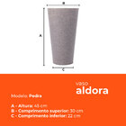 Vaso Cônico Aldora Pedra 45 Terrano