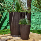 Vaso Cônico E Prato Linha Moderna - Café - Japi