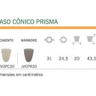 Vaso Cônico Prisma 44x31cm Japi
