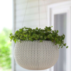 Vaso Cozy Medio Cinza Com Suspensão