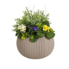 Vaso Cozy Medio Cinza Com Suspensão