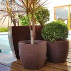 Vaso de 27L Para Plantas 33x37cm em Polietileno Marrom