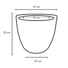 Vaso de 27L Para Plantas 33x37cm em Polietileno Marrom