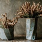 Vaso De Cerâmica Acorde 18,5cm Branco Fosco Ceraflame Decor