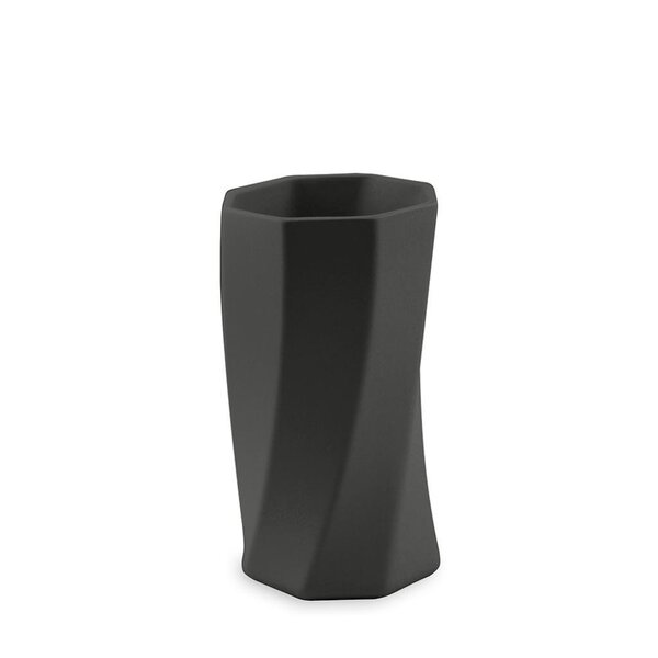 Vaso Decorativo Opera Cloe Stefanplast - 20x19 Cm, Colore Grafite Grigio Luce, Resina Certificata