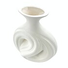Vaso De Cerâmica Branco Abstrato