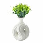 Vaso De Cerâmica Branco Abstrato