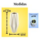 Vaso De Ceramica Branco Com Desenhos Em Textura 9cm X 9cm X