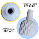 Vaso De Ceramica Branco Com Textura