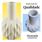 Vaso De Ceramica Branco Com Textura