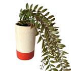 Vaso De Cerâmica Decorativo Com Estampa Amadeirada