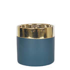 Vaso De Cerâmica Decorativo Para Flores Azul Touch 14,5 Cm