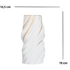 Vaso De Cerâmica Decorativo Para Flores Branco Valoff G 29 Cm