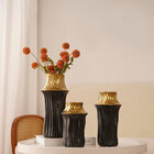 Vaso De Cerâmica Decorativo Para Flores Preto Alyev G 33 Cm