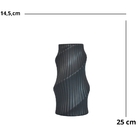 Vaso De Cerâmica Decorativo Para Flores Preto Valoff P 25 Cm