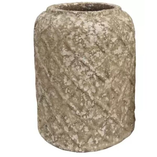 Vaso In Ceramica Rustico Stile Country – Alto 20cm, Ideale Per Fiori Secchi O Composizioni - 2