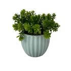 Vaso De Cerâmica Decorativo Verde Claro Com Trabalhado