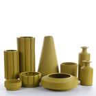 Vaso De Cerâmica Estoril Mostarda 28,5 Cm