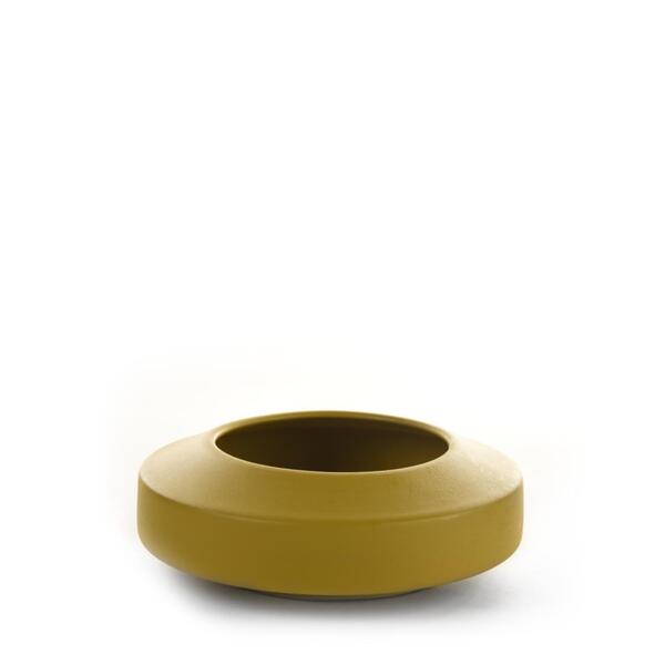 Vaso De Cerâmica Estoril Mostarda 28,5 Cm