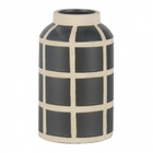 Vaso De Ceramica Geometricos Preto E Branco