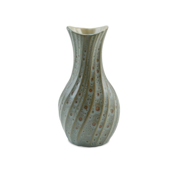Vaso De Cerâmica Godê 32cm Azul Reagente Ceraflame Decor