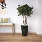 Vaso de Cerâmica Liv Preto Marmore 42x28cm Ts Brasil