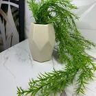 Vaso De Cerâmica Luxo Com Pintura Craquelada E Planta Caída