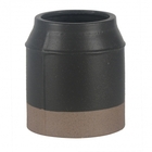 Vaso De Ceramica Preto E Marrom