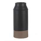 Vaso De Ceramica Preto E Marrom
