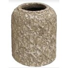 Vaso De Cerâmica Rustico Decorativo Craquelado Bege