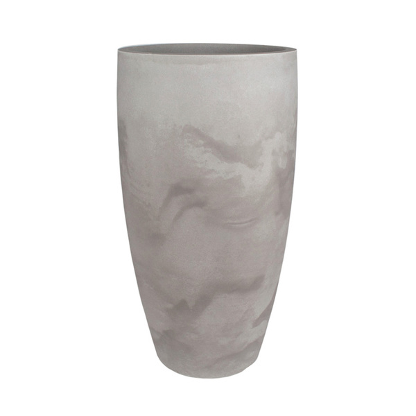 Vaso de Chão Alto em Plástico 84x45cm Cimento Queimado Slim Japi