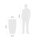 Vaso de Chão Alto em Plástico 84x45cm Macchiato Slim Japi