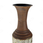 Vaso De Chao De Metal Rustico Marrom E Verde