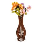 Vaso De Chão Decorativo Grande Ana Maria Mdf Marrom 75x23cm