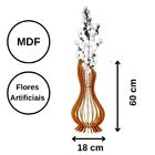 Vaso De Chão Decorativo Grande Ana Maria Mdf Mdf Cru 60x18cm