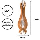 Vaso De Chão Decorativo Grande Ana Maria Mdf Mdf Cru 75x23cm